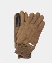 スエード調ニットコンビ ウォッシャブルグローブ