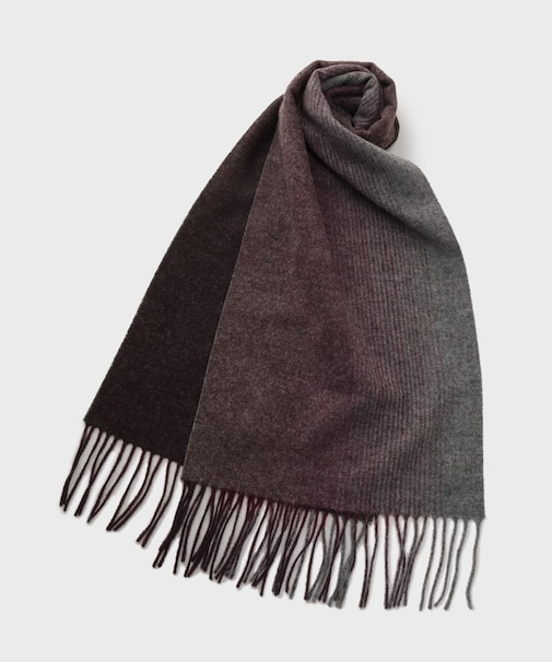 【洗えるウールカシミヤ】グラデーションマフラー