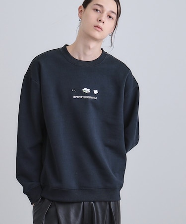 スリーアイテム刺繍スウェット