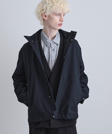 【3WAY】ウール調サキソニーフードブルゾン