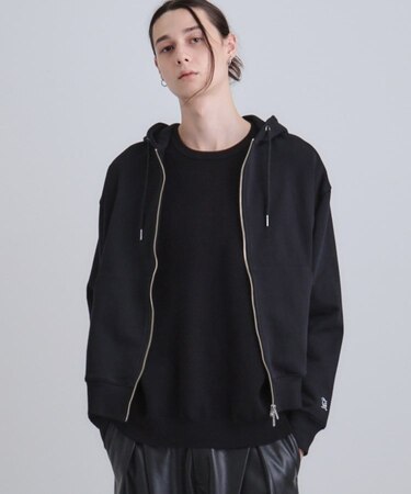 アームシャーリングジップパーカー