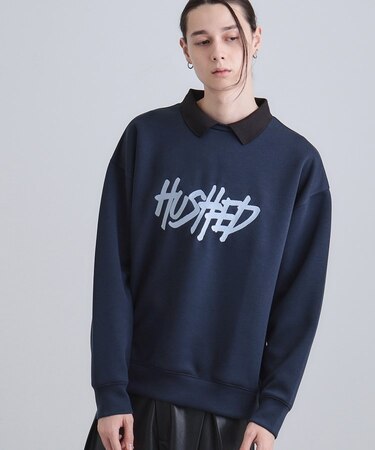 レタードエンブロレイヤーカラーカットソー