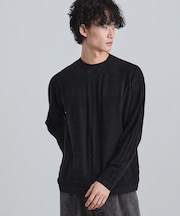 シャドーチェックニット