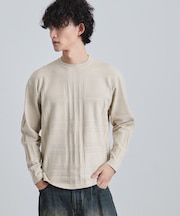 シャドーチェックニット