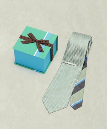 【BOXセット】ベーシック メランジ ネクタイ＆タイバー