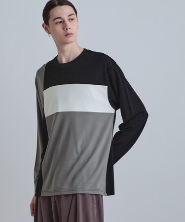 スクエア切り替えカットソー