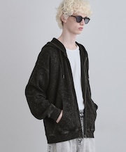 ヴィンテージワッフルジップパーカー