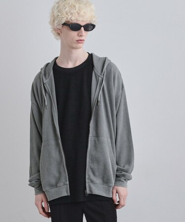 ヴィンテージワッフルジップパーカー