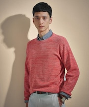 【洗える】カラースプリングニット