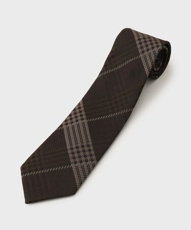 エリシルク グレンプレイドネクタイ