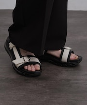 クリアソールダブルベルトサンダル