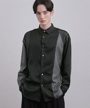 ダイアゴナル切り替えシャツ