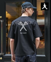【BOWLER HAT LABEL】アイスクリアコットン バッククロスピストル 半袖Tシャツ