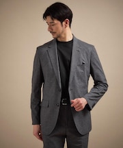 【通気性】ジャージ千鳥柄 ジャケット