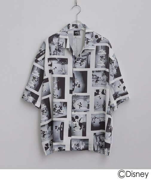 Disney capsule collection 総柄シャツ