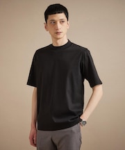 【接触冷感】アイスクリアコットン モックネック Tシャツ