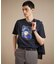 カカオ柄スクエアプリント 天竺Tシャツ