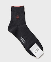 ワンストローク刺繍ショートリブソックス