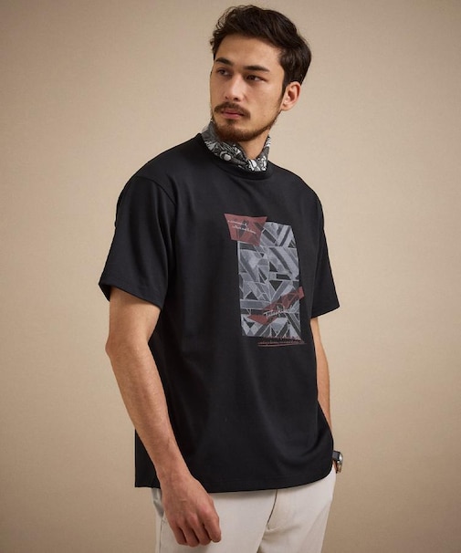 モノクロタイルTシャツ