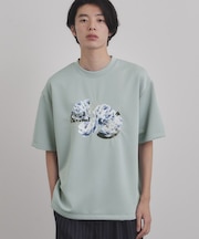 フラワープリントTシャツ