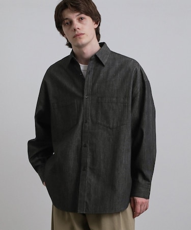 【色褪せしにくいデニム】Comfy Fadeless Denim Seriesデニムシャツ