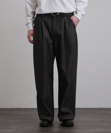 【色褪せしにくいデニム】Comfy Fadeless Denim Seriesワイドストレートデニム