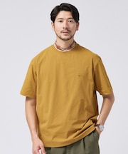 【汗染み軽減/接触冷感】フェイクレイヤード ワンポイント刺繍Ｔシャツ