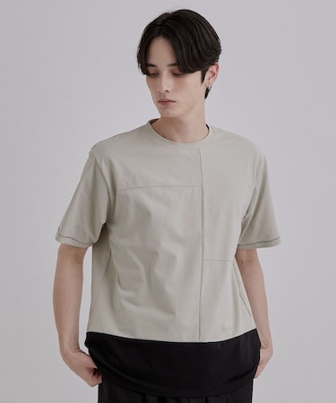 ダッシュラインバイカラーTシャツ