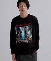 ブラシ刺繍長袖Tシャツ