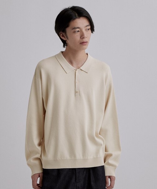 CARE FREE KNITポロシャツ