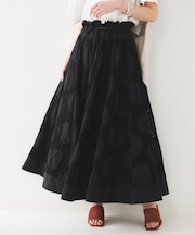 【トレンド／刺繍レース】サークルモチーフ コットンスカート