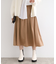 【洗える／UVケア】スエード調サテンタックスカート