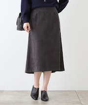 【洗える／UVケア】スエード調フレアスカート