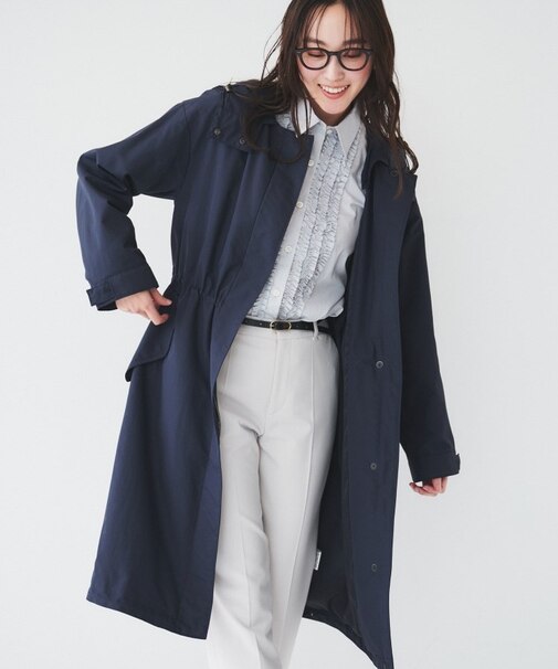 【きれいめ/春コート】フード2WAY モッズコート