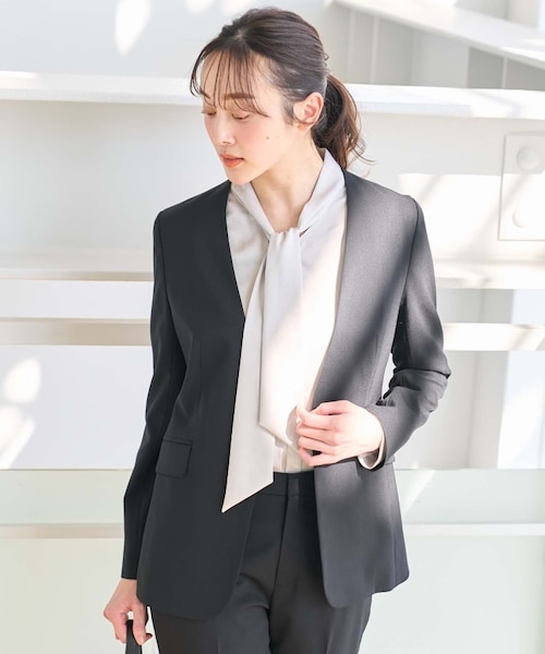 テーラードジャケット ノーカラージャケット ジャケット テーラード
