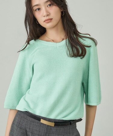 新色登場！【上品ラメ素材】フレアスリーブニット