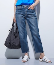【新色登場！褒められデニム】スリムストレート デニムパンツ