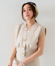 【セットアップ可能】コンパクトニットベスト