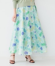 【セットアップ可能】オールドフラワー プリントスカート