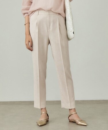 【こなれSETUP】リネンライクテーパードパンツ