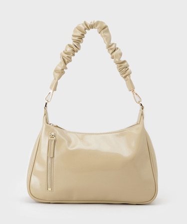 エナメルシャーリングハンドバッグ