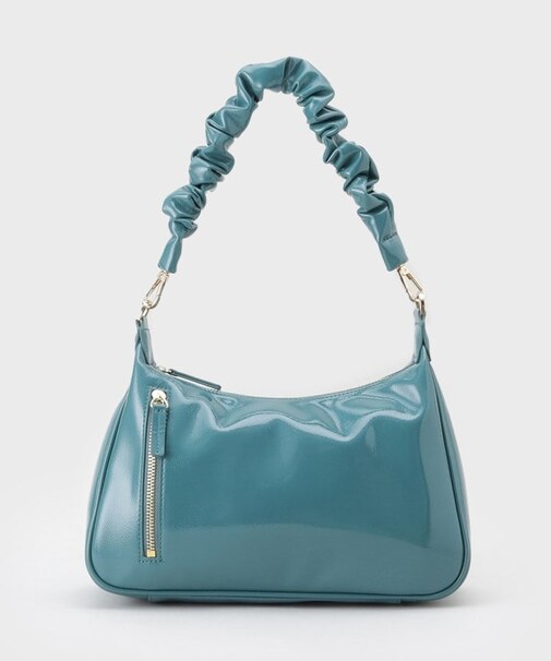 エナメルシャーリングハンドバッグ