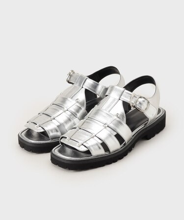 【合皮】グルカフラットサンダル