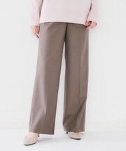 【後ろウエストゴム/日本製/センタープレス】ミルドワイドパンツ