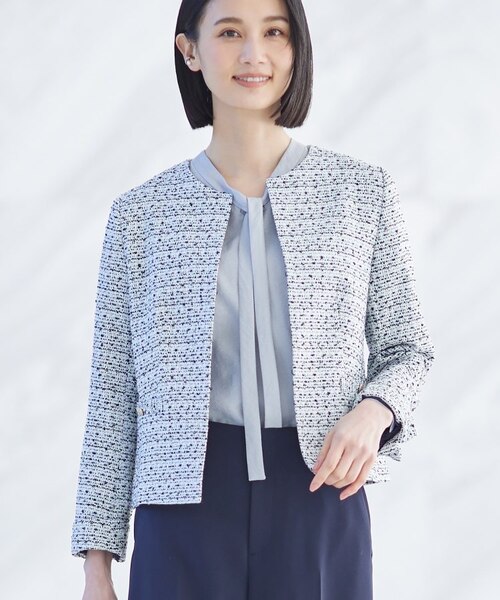 華やか】ファンシーツイードジャケット｜ワールドアウトレットの