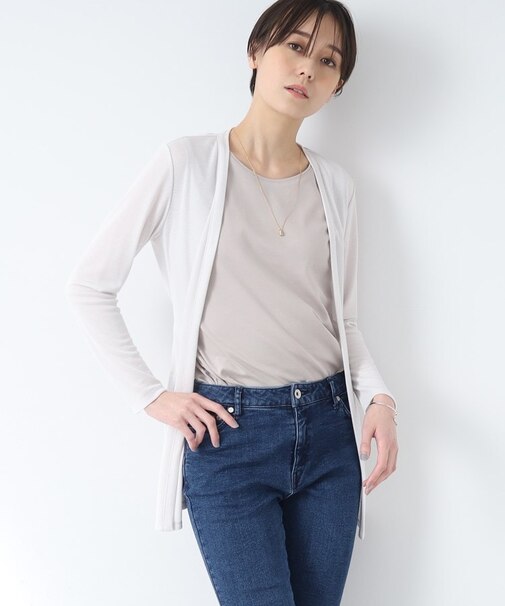 【洗える/UVケア/接触冷感/日本製】定番！ミドル丈カーディガン
