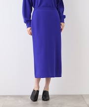 【SETUP可能】スウェットライクナローニットスカート