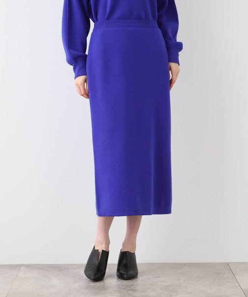 【SETUP可能】スウェットライクナローニットスカート