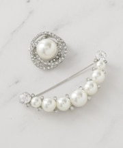 【セレモニー対応】ビジューブローチセット