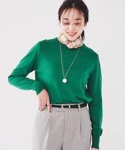 【アンサンブル可能/8色展開】ウール クルーネックプルオーバーニット